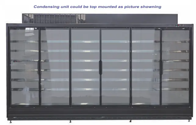 Alaska Line 147.6” Six Doors Multideck Glass Door Cooler Remote Hit-361 1