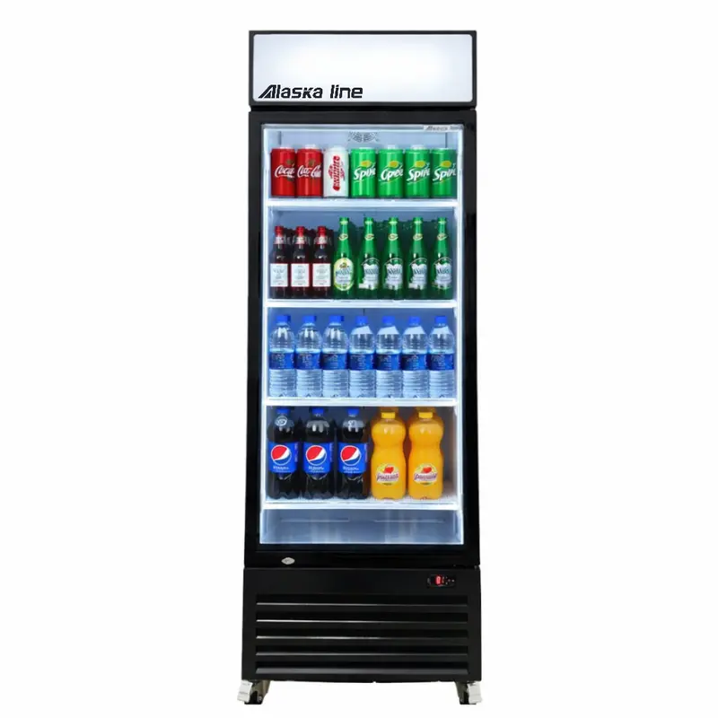 Alaska-Line 27.5"  Single Glass Door Cooler 23 Cu. Ft. Capacity Hit-804 1