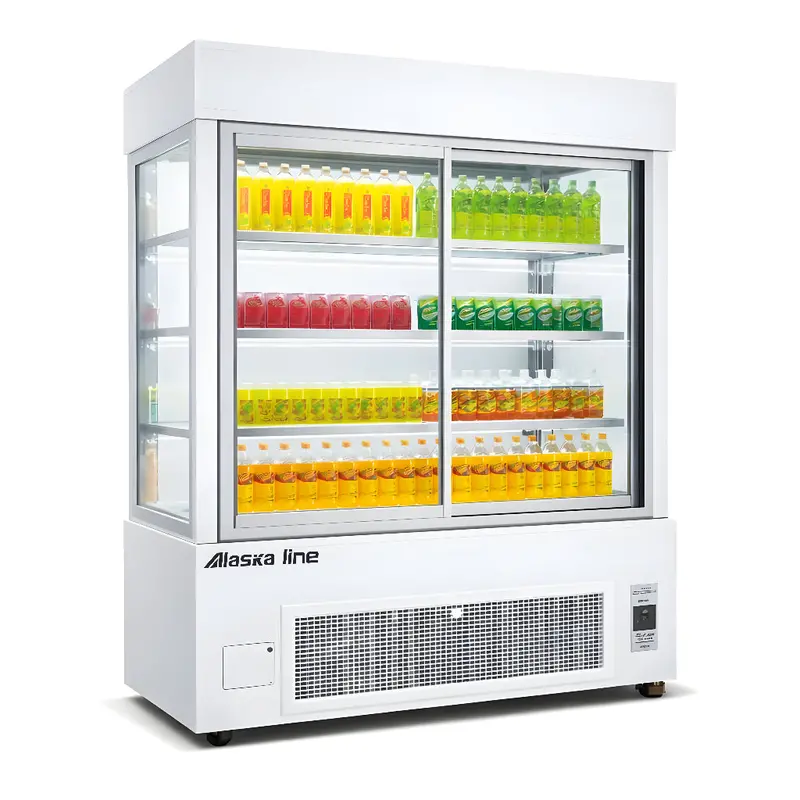 Alaska Line 59'' Sliding Glass Door Beverage/Pastry Showcase Refrigerator Hit-420 1