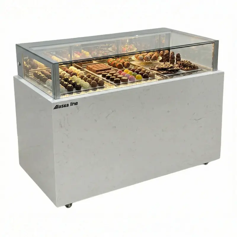 Alaska Line 70.8'' Chocolate Display Case Hit-419 1