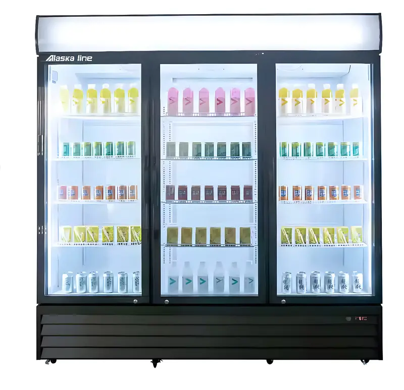 Alaska Line 78'' Three Glass Door Cooler 68.3 Cu.Ft. Capacity Hit-826 1