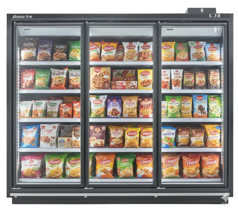 Alaska-Line 93'' Three Glass Door Freezer Remote Compressor Hit-30 1