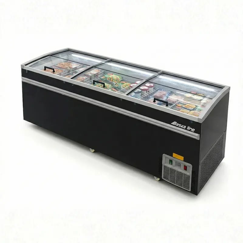 Alaska-Line 98'' Island Chest Freezer Commercial Super Size 37 Cu.Ft. Capacity Hit-601 1