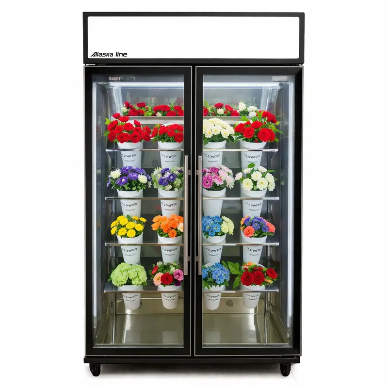 Alaska-Line Floral Showcase Refrigerator 54'' - Special Cooling System For Flowers 53.4 Cu.Ft. Hit-809 1