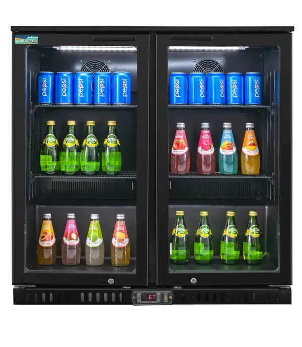 Alaska Line Glass Double Door Back Bar Cooler Hit-25S 1