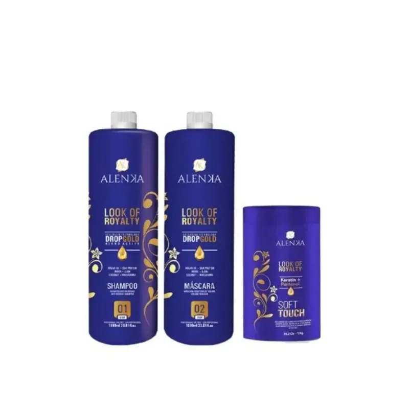 Alenka Look Of Royalty Progressive Brush Volume Reducer + Deep Hair Mask Kit 1