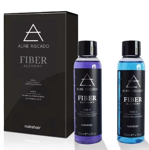Aline Riscado Fiber Ojon Amino Acids Alchemy Phase A And B 2X120ml - Nutrahair 1