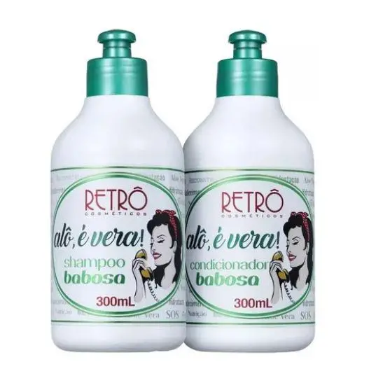 Alô É Vera! Babosa Aloe Vera Dry Hair Reconstruction Kit 2X300 - Retro Cosmetics 1