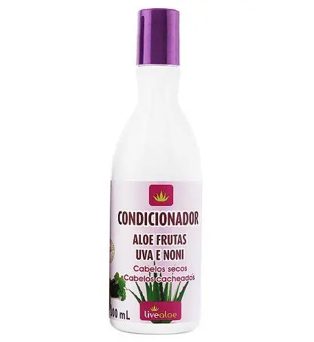 Aloe Fruits Grape Noni Cupuaçu Dry Curly Hair Conditioner 300Ml - Livealoe 1