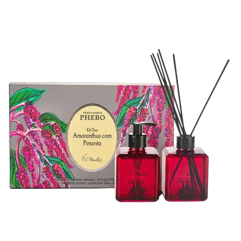Amaranthus Pepper Home Fragance Room Diffuser + Liquid Body Soap Kit Granado 1