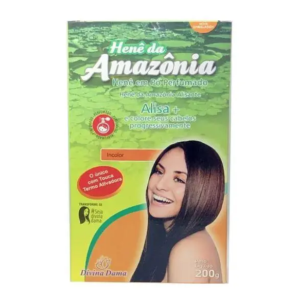 Amazon Henê Powder Colorless Perfumed Henna Straightening 200G - Divina Dama 1