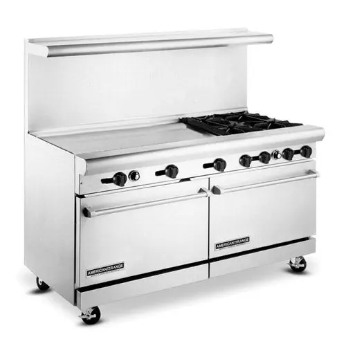 American Range 60″ Natural Gas Range With 36″ Griddle & 4 Burner Ar36g-4B 1