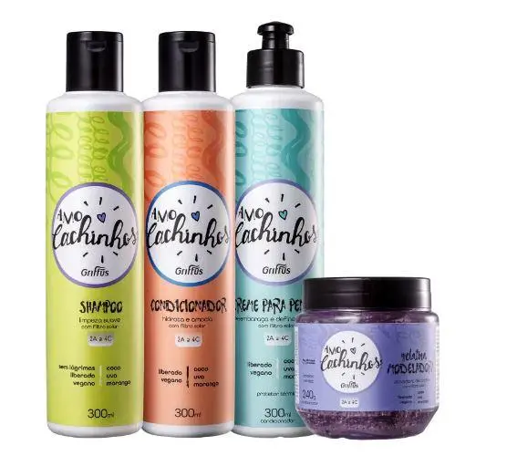 Amo Cachinhos Kids Treatment Curly Vegan Kit 4 Products - Control System 1