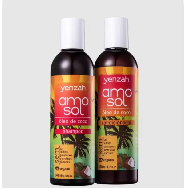 Amo Sol Vegan Beach Pool Sun Hair Protection Nourishing Kit 2X240ml - Yenzah 1