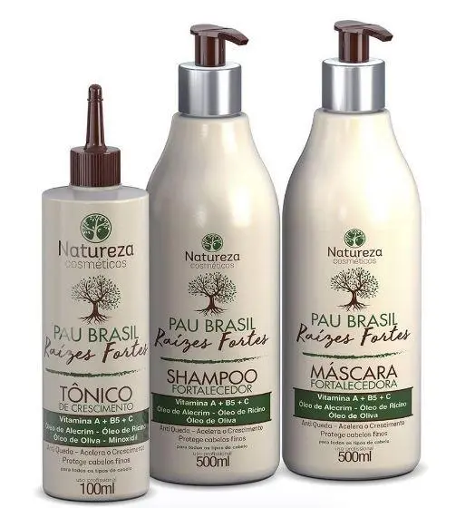 Anti Fall Brazilwood Roots Hair Protection Strength Growth 3 Prod. - Natureza 1