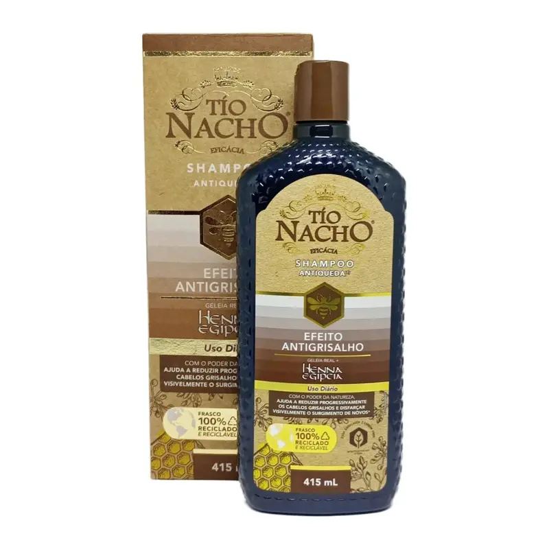 Anti-Hair Loss Shampoo Anti-Grey Effect 4Shine Softness 15Ml Tio Nacho 1