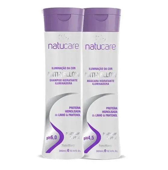 Anti Yellow Color Lighting Natucare Blond Moisturizing Kit 2X300ml - Natumaxx 1