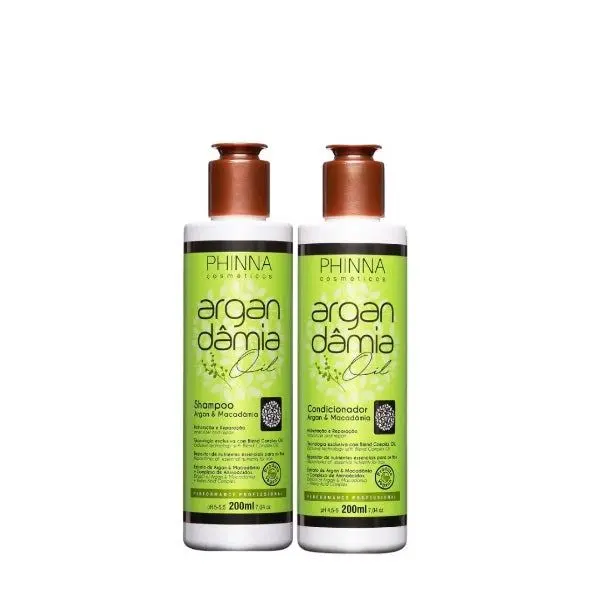 Argan Damia Oil Macadamia Reconstruction Softness Repair Hair Treatment Kit 2X20 1
