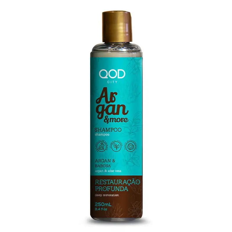 Argan & More Deep Restore Treatment Aloe Vera Babosa Shampoo 250Ml - Qod 1