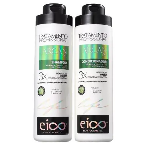 Argan Oil 3X Hydration Softness Recovery Oiliness Control Treatment 2X1l - Eico 1