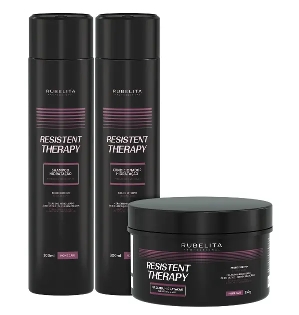 Ath Resistent Therapy Collagen Macadamia Lactic Acid Hair Kit 3 Itens - Rubelita 1
