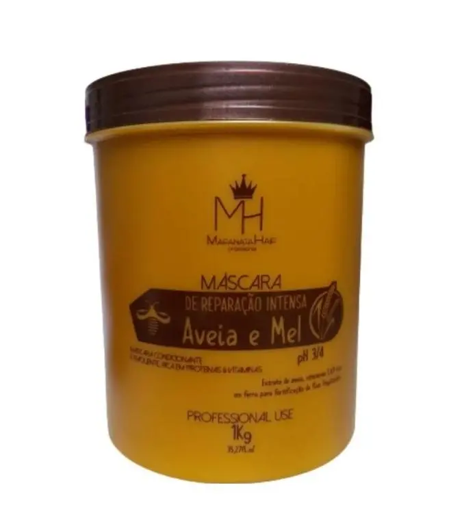 Aveia Mel Oat Honey Protein Conditioning Emollience Mask 1Kg - Maranata Hair 1