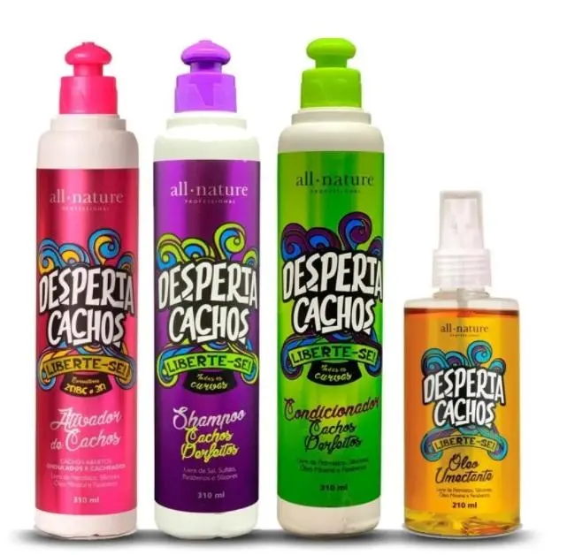 Awakens Curls Desperta Cachos Curly Wavy Treatment Kit 4 Produts - All Nature 1