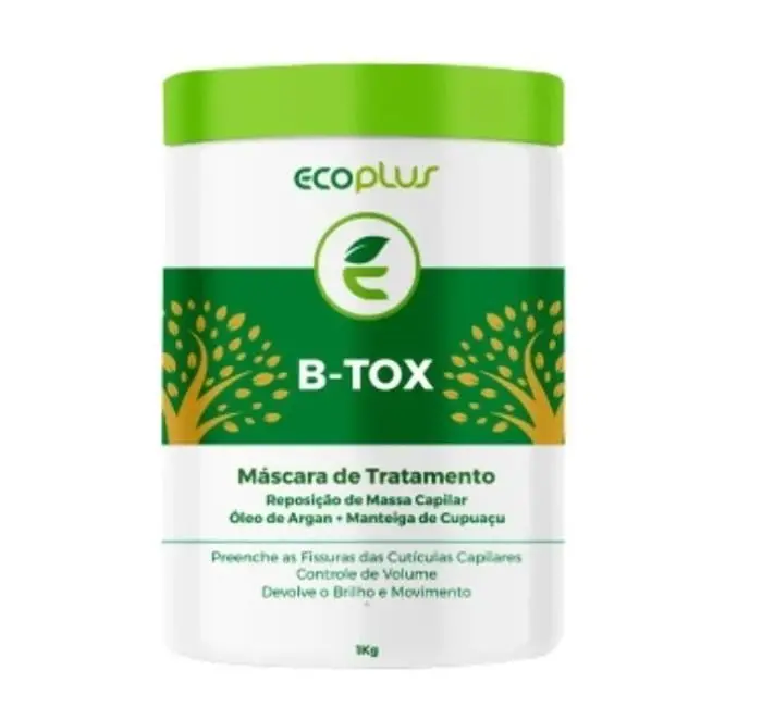 B-Tox Hair Mass Replenisher Argan Cupuaçu Butter Treatment Mask 1Kg - Ecoplus 1