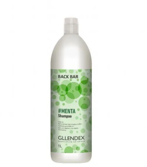 Back Bar Mint Salt Free Refreshment Lavatory Brightness Shampoo 1L - Gllendex 1