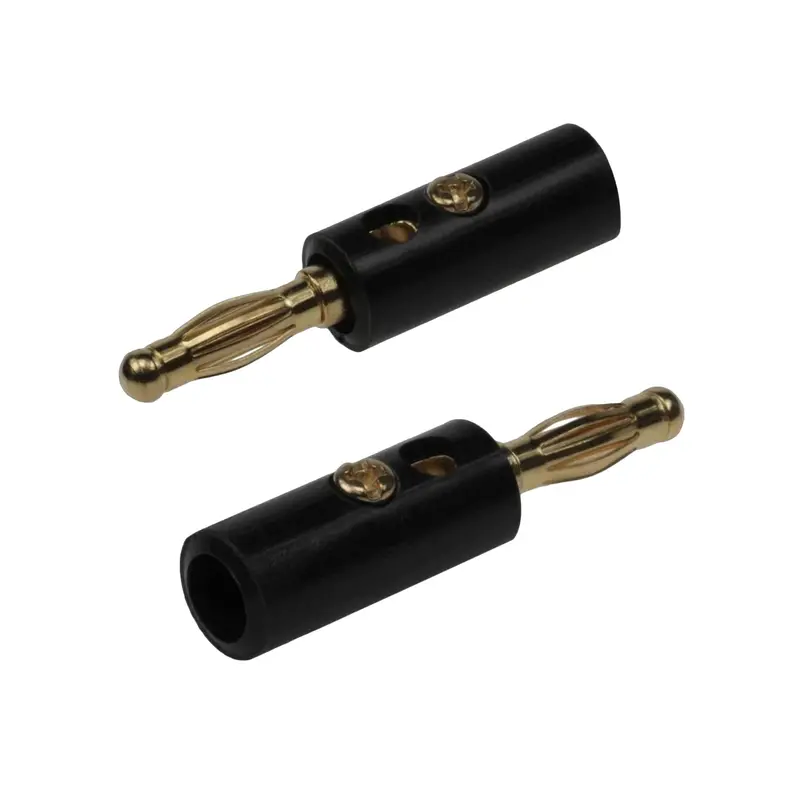 Banana Plug Gold Plated Plastic Black 1