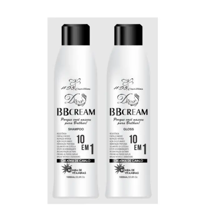 Bb Cream Progressive Brush 10 In 1 Horse Creatine Hair Kit 2X1l - Hds Cosmetics 1