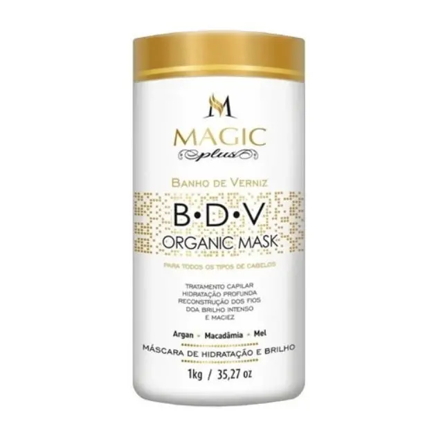 Bdv Organic Varnish Bath Deep Hair Mask Straightening Volume Reducer 1Kg - Magic Plus 1