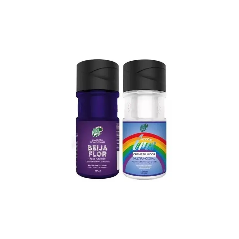 Beija Flor Blue Tinting Pigment + Diluter Cream Hair Color Kit 2X 150Ml Kamaleao 1
