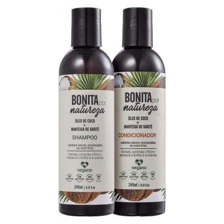 Beutiful By Nature Bonita Por Natureza Coconut Karité Vegan 2X240ml - Yenzah 1