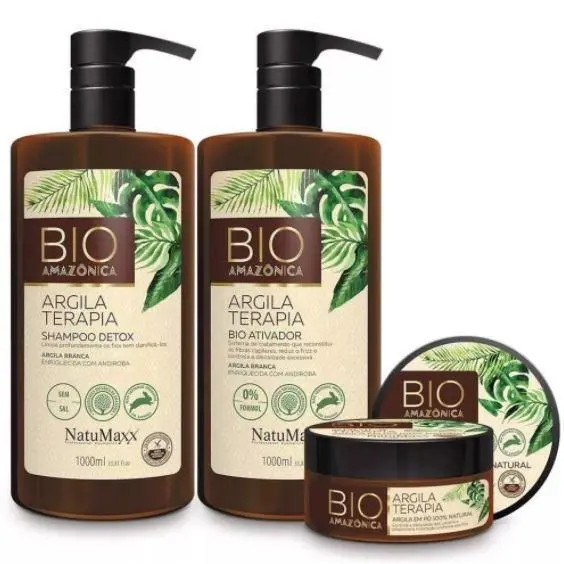 Bio Amazon White Clay Therapy Brazilian Bowout Progressive Kit 3 Prod - Natumaxx 1