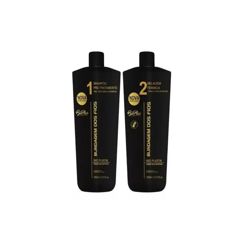 Bio Plus Wires Shielding Blindagem Dos Fios Progressive Brush Hair Care Kit 2X1l 1