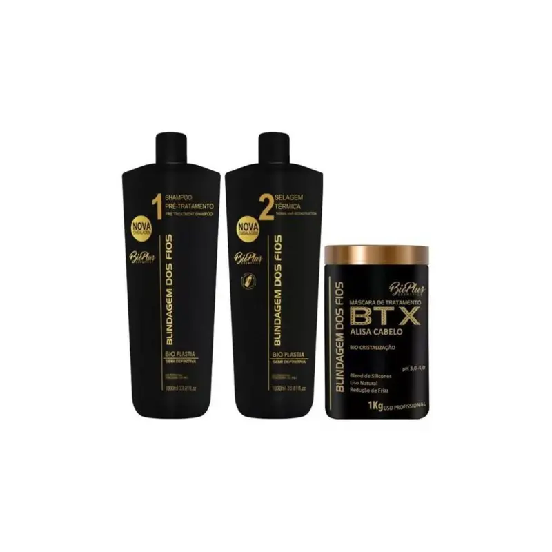 Bio Plus Wires Shielding Blindagem Dos Fios Progressive + Deep Hair Mask Kit 1