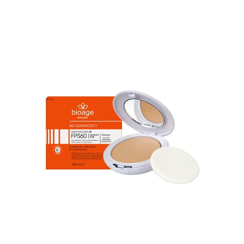 Bio Sunprotect Compact Powder Sunscreen 60 Fps Skin Light Beige 10G Bioage 1