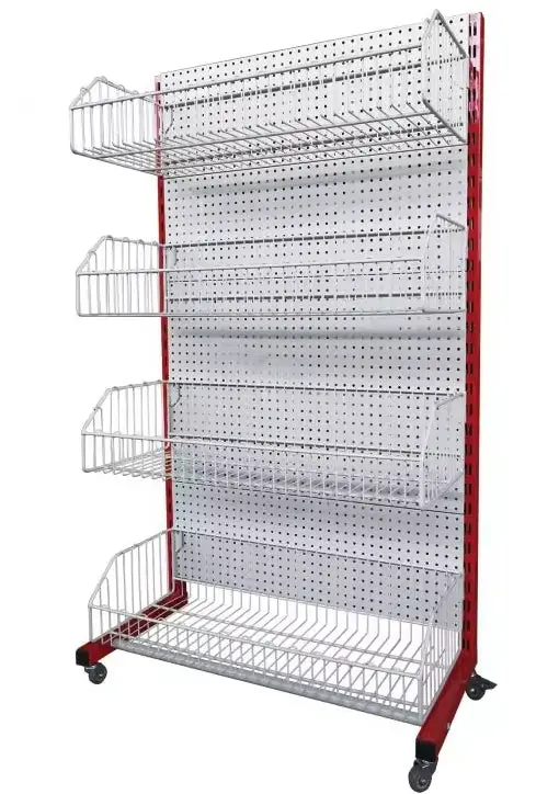 Black Gondola Shelving Single Sided With Baskets Yd-S021 Starter 1