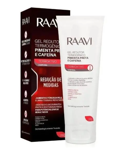 Black Pepper Caffeine Thermogenic Activating Reducing Body Gel 200G Raavi 1