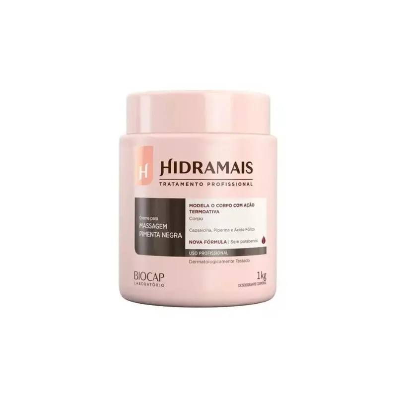 Black Pepper Massage Body Activating Cream Skin Care 1Kg Hidramais 1