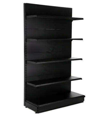 Black Single Sided Gondola Supermarket Shelving Hs-Ba 1