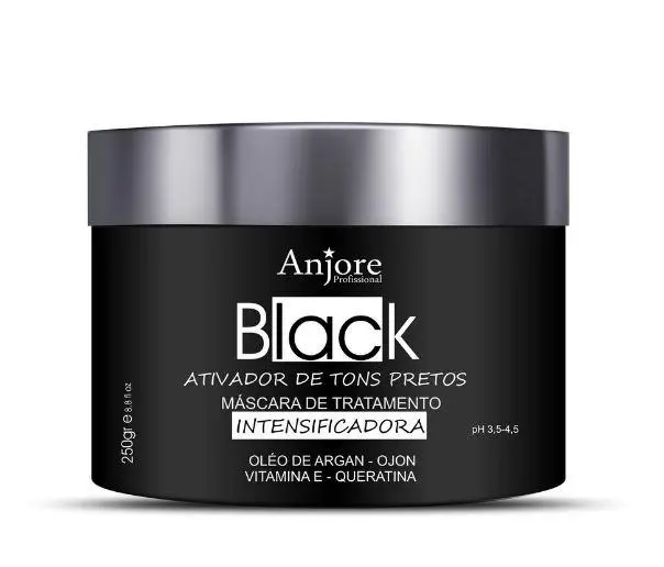Black Tones Activator Toning Argan Ojon Keratin Vitamin E Mask 250G - Anjore 1