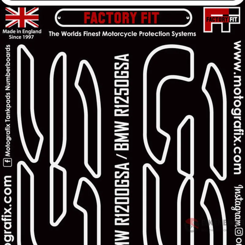 Bmw R1200gsa R1250gsa 2014 - 2021 Gs Logo Infills Motografix 3D Gel Decals Bti001bk-Motografix 1