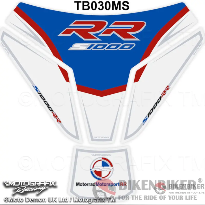 Bmw S1000rr 2017 2018 Motorsport Motorcycle Tank Pad Protector 3D Gel Tb030ms-Motografix 1