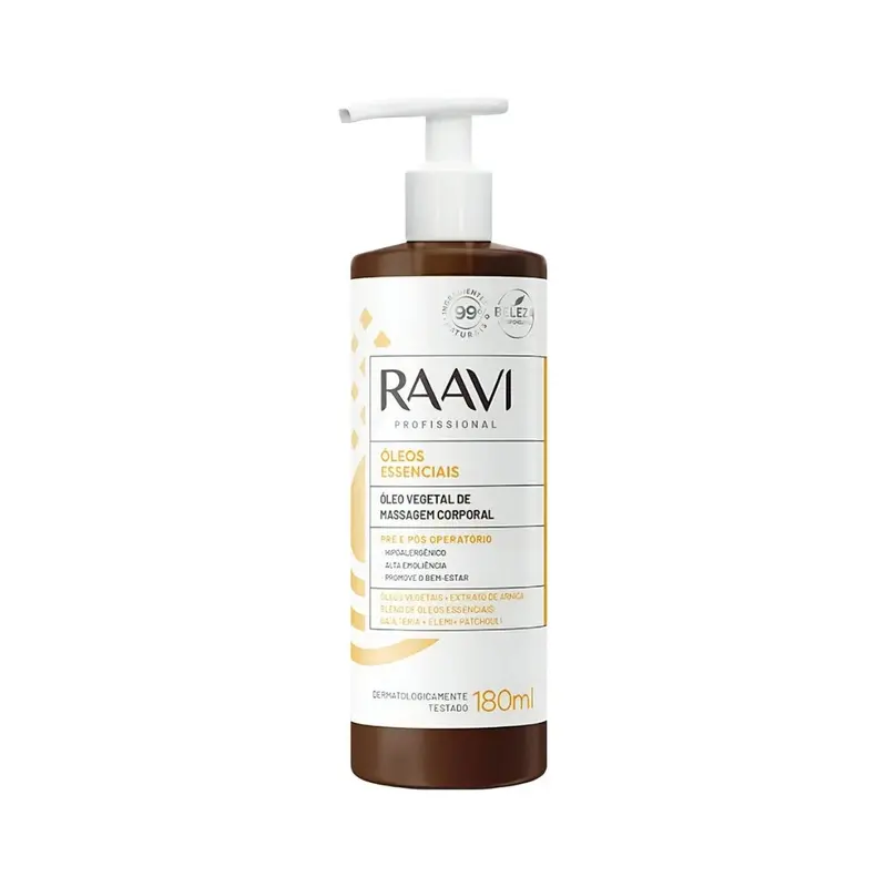 Body Massage Vegetable Oil Relaxing Lymphatic Drainage 180Ml Raavi 1