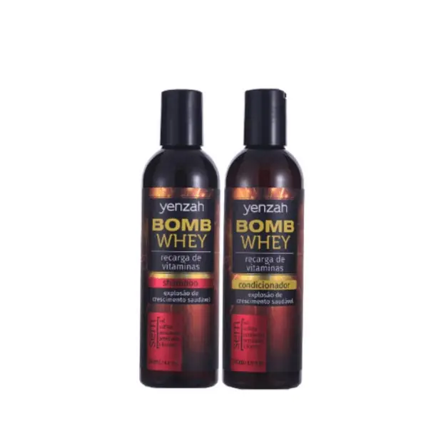 Bomb Whey Home Care Vitamins Recharge Hair Maintenance Kit 2X240ml - Yenzah 1
