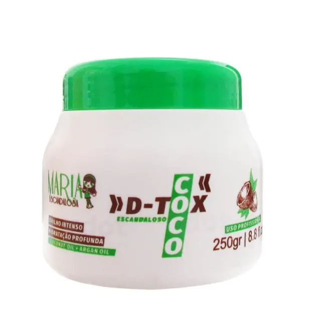 Brazilian D-Tox Coconut Argan Oil Anti Frizz Hair Cream 250G - Maria Escndalosa 1