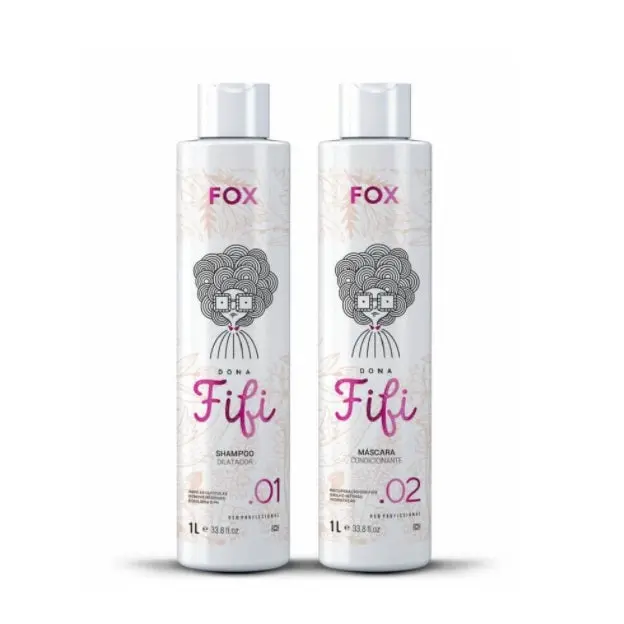 Brazilian Dona Fifi Cuticle Sealing Straightener Progressive Brush Kit 2X1l - Fox 1
