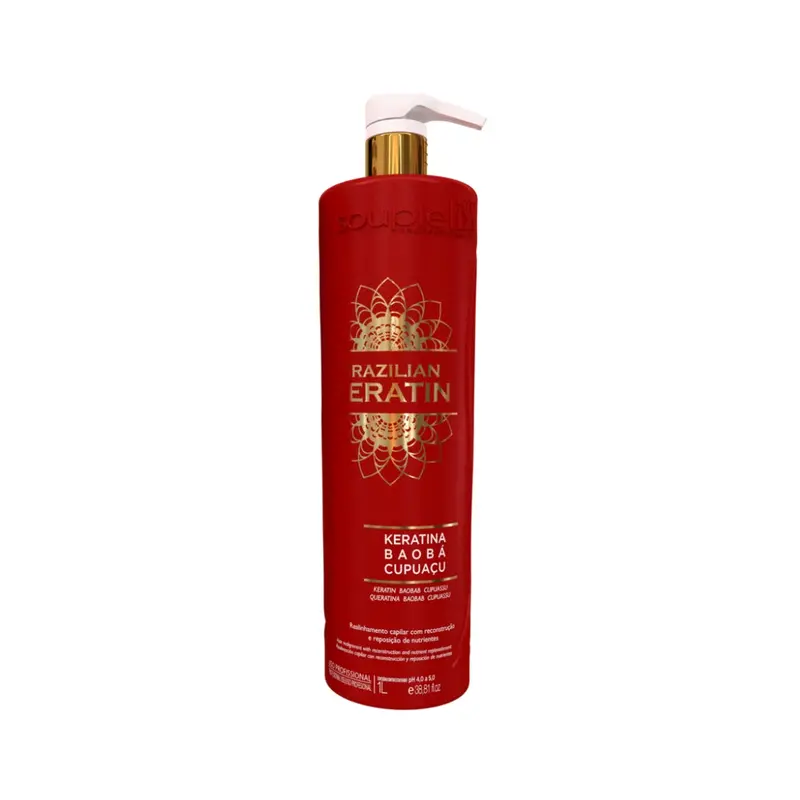 Brazilian Keratin Baobab Cupuacu Hair Realignment Straightening 1L Souple Liss 1